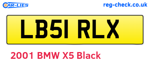 LB51RLX are the vehicle registration plates.