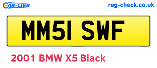 MM51SWF are the vehicle registration plates.