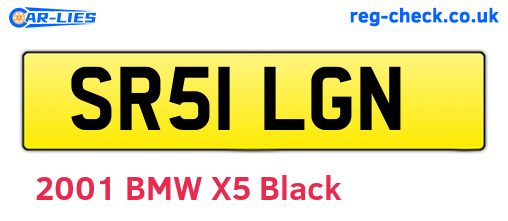 SR51LGN are the vehicle registration plates.
