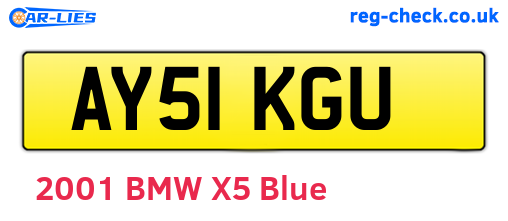 AY51KGU are the vehicle registration plates.