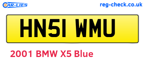 HN51WMU are the vehicle registration plates.