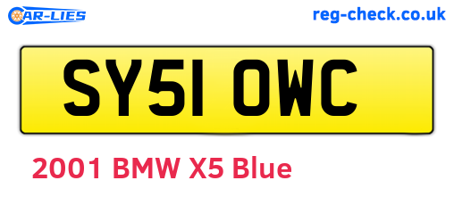 SY51OWC are the vehicle registration plates.