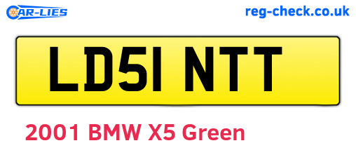 LD51NTT are the vehicle registration plates.