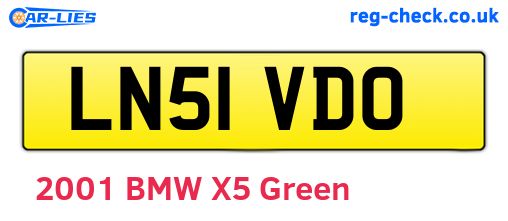 LN51VDO are the vehicle registration plates.