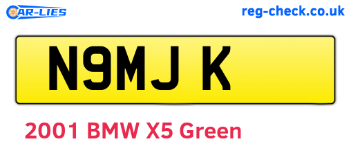 N9MJK are the vehicle registration plates.