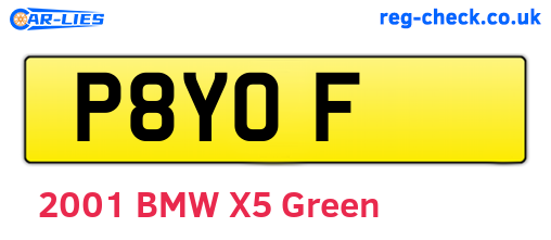 P8YOF are the vehicle registration plates.