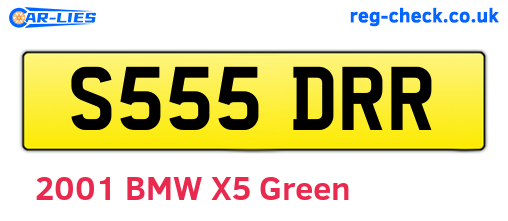 S555DRR are the vehicle registration plates.