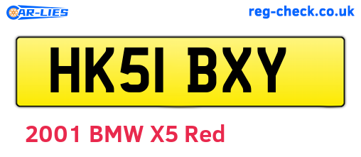 HK51BXY are the vehicle registration plates.