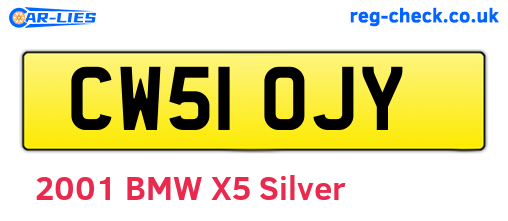 CW51OJY are the vehicle registration plates.