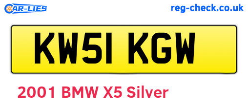 KW51KGW are the vehicle registration plates.