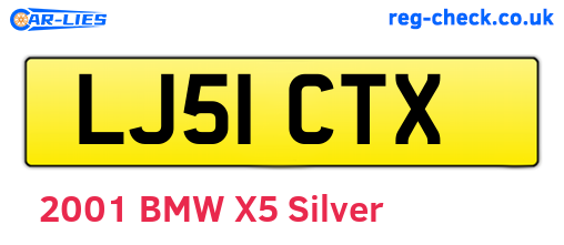 LJ51CTX are the vehicle registration plates.