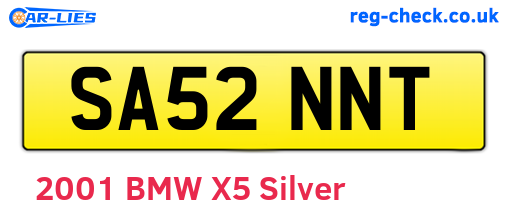 SA52NNT are the vehicle registration plates.