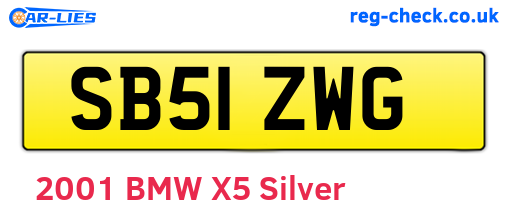 SB51ZWG are the vehicle registration plates.