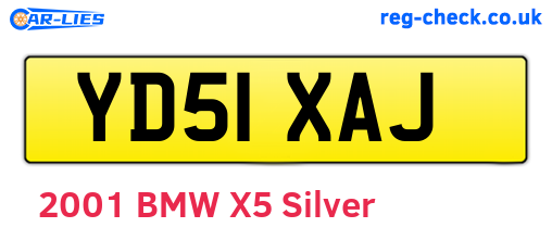 YD51XAJ are the vehicle registration plates.