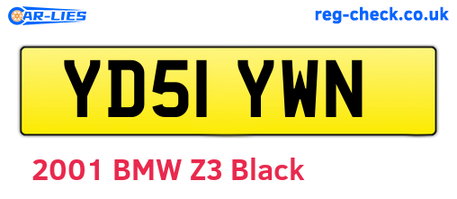 YD51YWN are the vehicle registration plates.