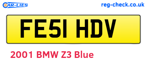 FE51HDV are the vehicle registration plates.
