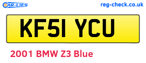 KF51YCU are the vehicle registration plates.