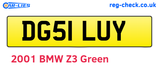 DG51LUY are the vehicle registration plates.