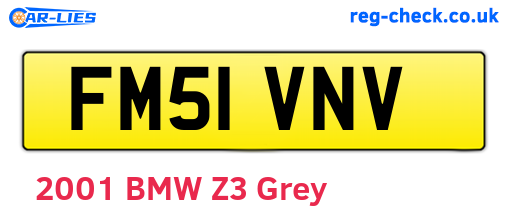 FM51VNV are the vehicle registration plates.