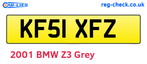 KF51XFZ are the vehicle registration plates.