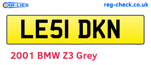 LE51DKN are the vehicle registration plates.