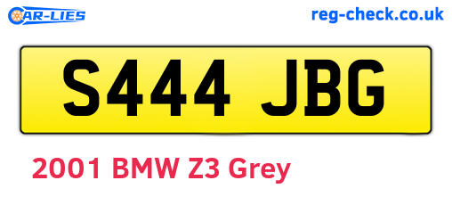 S444JBG are the vehicle registration plates.