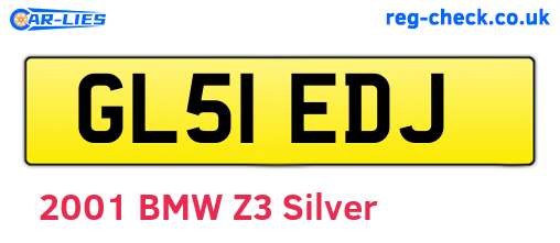 GL51EDJ are the vehicle registration plates.