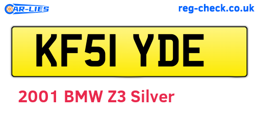 KF51YDE are the vehicle registration plates.