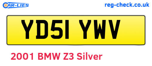 YD51YWV are the vehicle registration plates.