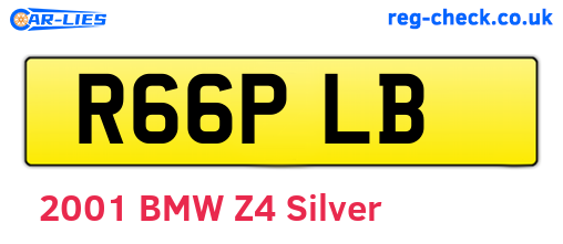 R66PLB are the vehicle registration plates.