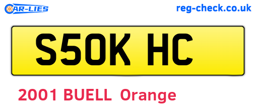 S50KHC are the vehicle registration plates.