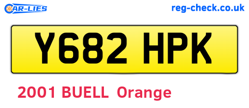 Y682HPK are the vehicle registration plates.