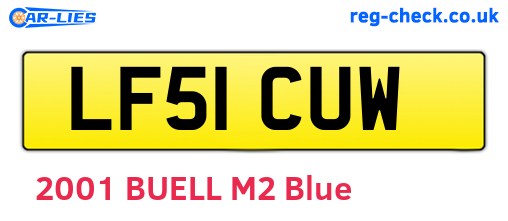 LF51CUW are the vehicle registration plates.