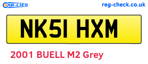 NK51HXM are the vehicle registration plates.