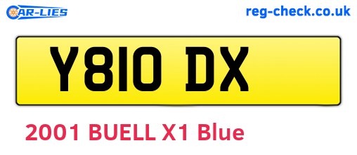 Y81ODX are the vehicle registration plates.