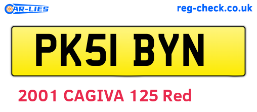 PK51BYN are the vehicle registration plates.