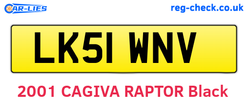 LK51WNV are the vehicle registration plates.