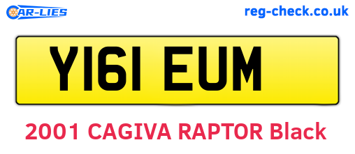Y161EUM are the vehicle registration plates.