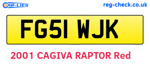 FG51WJK are the vehicle registration plates.