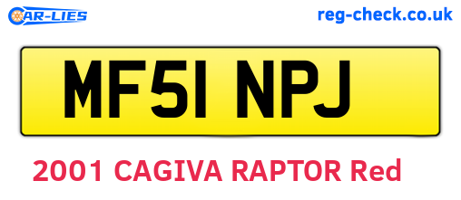 MF51NPJ are the vehicle registration plates.