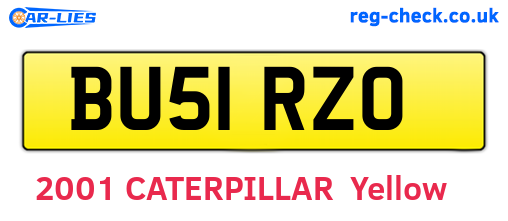 BU51RZO are the vehicle registration plates.