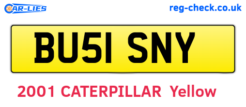 BU51SNY are the vehicle registration plates.