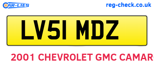 LV51MDZ are the vehicle registration plates.