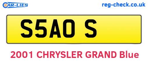S5AOS are the vehicle registration plates.