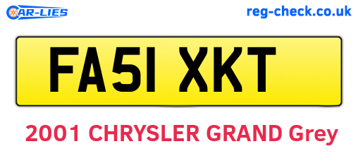 FA51XKT are the vehicle registration plates.