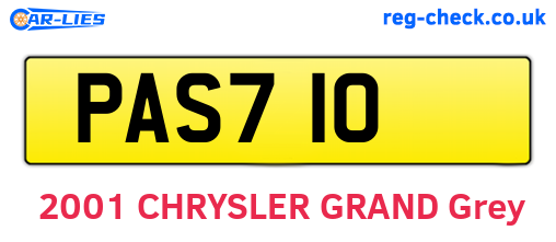 PAS710 are the vehicle registration plates.