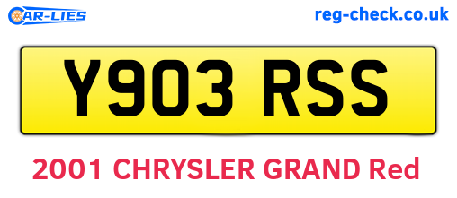 Y903RSS are the vehicle registration plates.