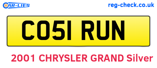 CO51RUN are the vehicle registration plates.
