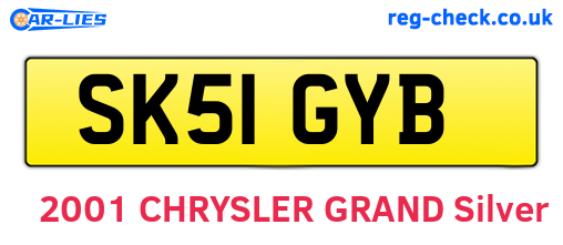 SK51GYB are the vehicle registration plates.