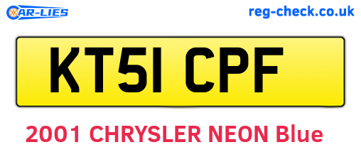 KT51CPF are the vehicle registration plates.